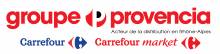 Distributeur grande distribution GROUPE PROVENCIA, CARREFOUR et CARREFOUR MARKET Rhône-Alpes